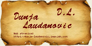 Dunja Laudanović vizit kartica